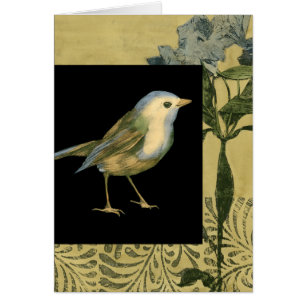 Vogel auf schwarzem und Vintagem Hintergrund