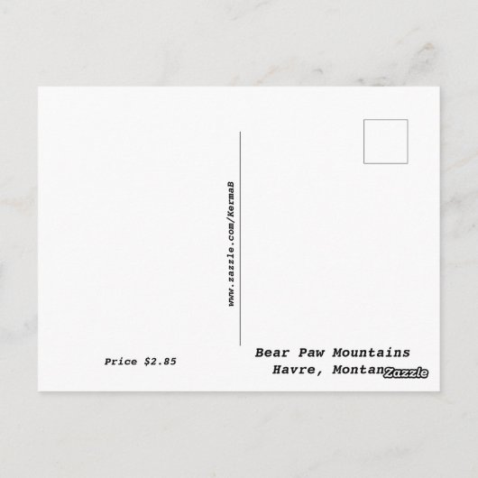 Vogel auf Stacheldraht Bärenpaw Postkarte (Rückseite)