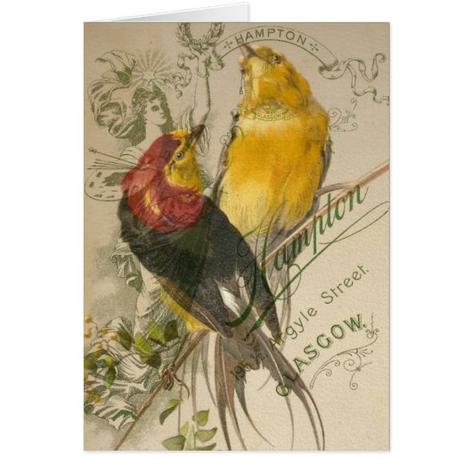 Vögel auf Vintagem Foto zurück (Vorne)