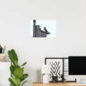 Vogel auf Vogelhausposter Poster (Heimbüro)