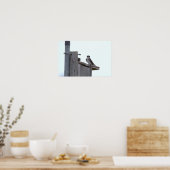 Vogel auf Vogelhausposter Poster (Küche)