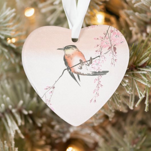 Vogel auf Wachtkirsche - Shidarezakura ni kotori Ornament (Baum)