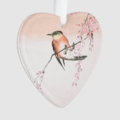 Vogel auf Wachtkirsche - Shidarezakura ni kotori Ornament (Vorderseite)
