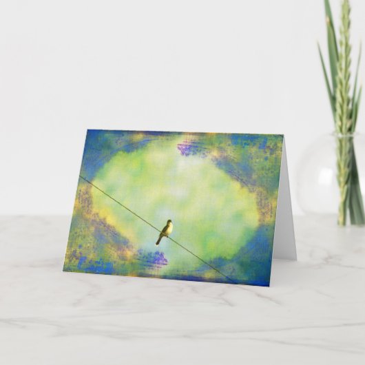 Vogel auf Wire-Jeden Anlässen Karte (Vorderseite)