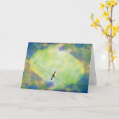 Vogel auf Wire Karte (Gelbe Blume)