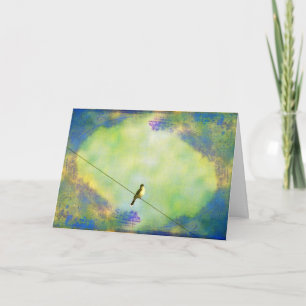 Vogel auf Wire Karte