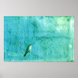 Vogel auf Wire Poster