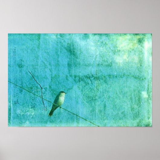 Vogel auf Wire Poster (Vorne)