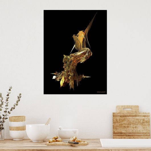 Vogel auf Wire Poster (Küche)