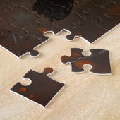 Vogel auf Zweig im Autumnalwald Puzzle (Seite)