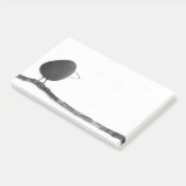 Vogel auf Zweig Post-it Klebezettel (angewinkelt)