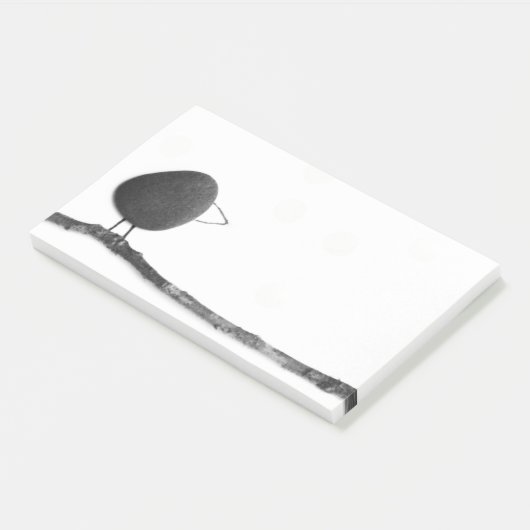 Vogel auf Zweig Post-it Klebezettel (angewinkelt)