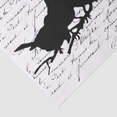 Vögel auf Zweig Schwarze Silhouette Dekoupage Fran Seidenpapier (Ausschnitt)