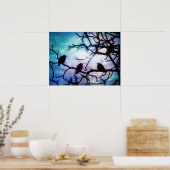 Vögel auf Zweig - Starlight Poster (Küche)