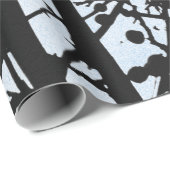 Vögel auf Zweigen und Blue Sky Silhouette Moderne Geschenkpapier (Rolleneckpunkt)