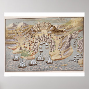 Vogel-Auge Ansicht des Westerns Griechenland Poster