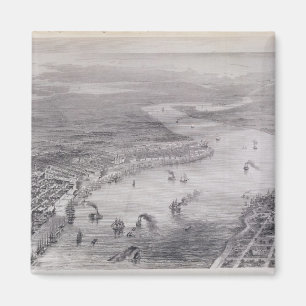 Vogel-Auge Ansicht von New Orleans Magnet