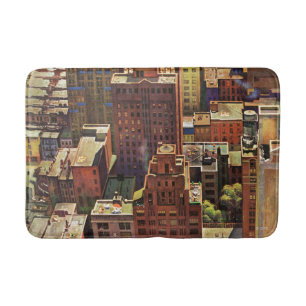 Vogel-Auge Ansicht von New York City durch John Badematte