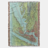 Vogel-Augen-Ansicht-Karte von New York und von Decke (Vorderseite Vertikal)