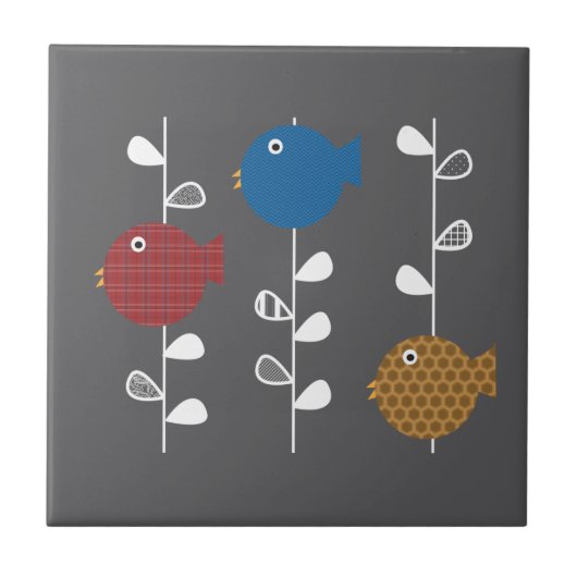 Vögel aus Leaf Fliese (Vorderseite)