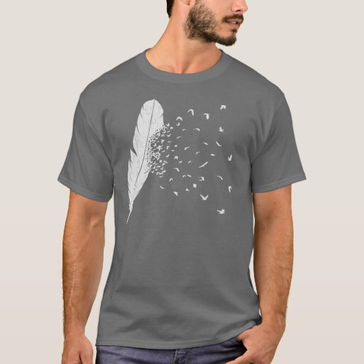 Vogel-Ausbrechen einer Feder T-Shirt (Vorderseite)