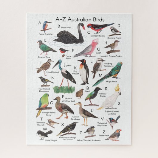 Vögel Australiens Puzzle (Vertikal)