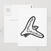 Vogel, australischer zeichn (Aborigine) Postkarte (Vorne/Hinten)