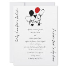 Vögel, Balloons und Herz Hochzeiten