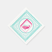 Vogel Bam Prost Mahjong-Party Serviette (Ecke)