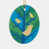 Vogel-Baum-Verzierung Keramikornament (Rechts)