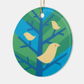 Vogel-Baum-Verzierung Keramikornament (Links)