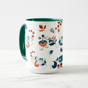 Vögel & Beeren im russischen Stil Tasse