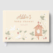 Vögel & Beeren Nesting Party Mädchen Baby Shower Gästebuch (Vorderseite)