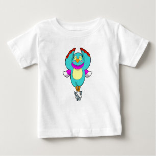 Vogel bei Ice Skaten mit Ice-Skaten.PNG Baby T-shirt