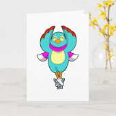 Vogel bei Ice Skaten mit Ice-Skaten.PNG Karte (Gelbe Blume)