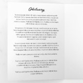 Vögel bei Morgendämmerung 2 Foto Beerdigung Dreifach-gefaltete Programmkarte (Innen Erste Seite)