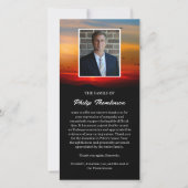 Vögel bei Morgendämmerung & Foto Beerdigung Danke (Vorderseite)