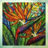 Vögel bei Sonnenaufgang Festigte Glaskunst Fensteraufkleber (Blatt 3)