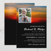 Vögel bei Sonnenaufgang Foto feiern das Leben Einladung (Vorne/Hinten)