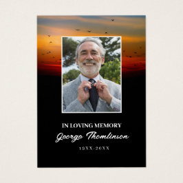 Vögel bei Sonnenaufgang Foto Mini Gebet Karte