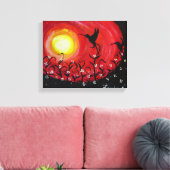 Vögel bei Sonnenuntergang Leinwanddruck (Insitu (Wohnzimmer))