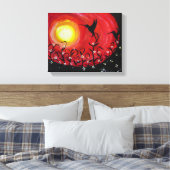 Vögel bei Sonnenuntergang Leinwanddruck (Insitu (Schlafzimmer))