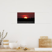 Vögel bei Sonnenuntergang Poster (Küche)