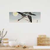 Vögel bei Vollmond von Ohara Koson (1900-1936) Poster (Küche)