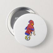 Vogel beim Volleyball-Sport Button (Vorne & Hinten)