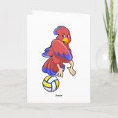 Vogel beim Volleyball-Sport Karte (Rückseite)