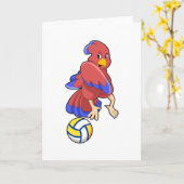 Vogel beim Volleyball-Sport Karte (Gelbe Blume)