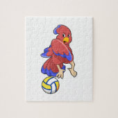 Vogel beim Volleyball-Sport Puzzle (Vertikal)