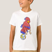 Vogel beim Volleyball-Sport T-Shirt (Vorderseite)