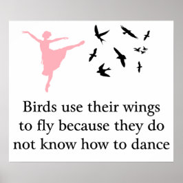 Vögel benutzen ihre Flügel zum Drucken / Plakat